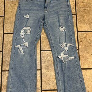 The Lucky Brand Vintage Distressed Flare Jeans Blue Denim Size 4/27R Womens